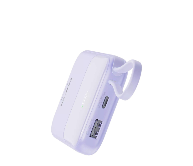 CANYON Powerbank OnPower 101 z kablem 10000 mAh PD22.5W Fioletowy - 1320626 - zdjęcie 6